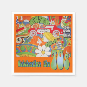 Serviette En Papier Les années 70 Napkin