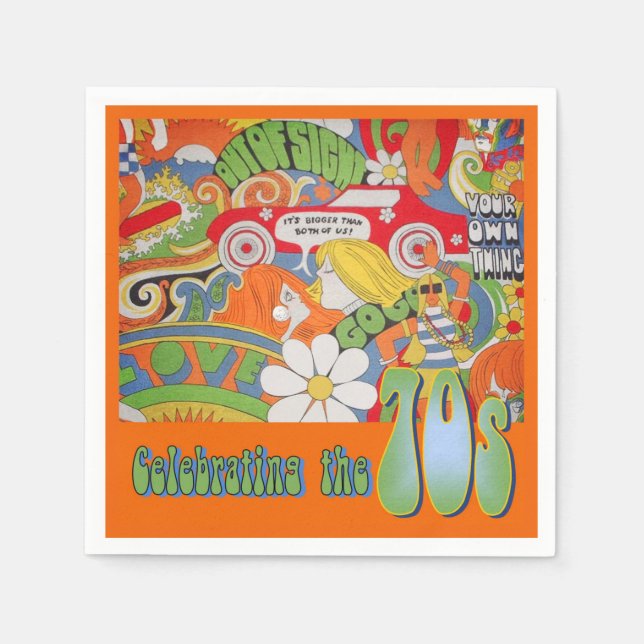 Serviette En Papier Les années 70 Napkin (Devant)