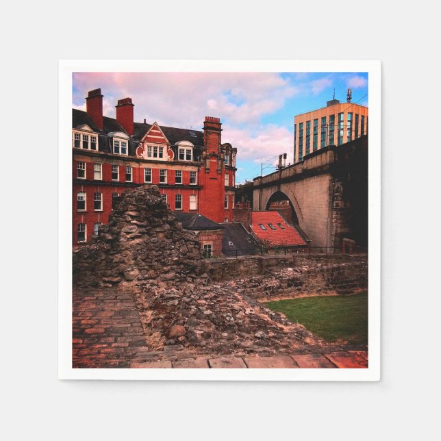 Serviette En Papier Les bâtiments de Newcastle (Devant)