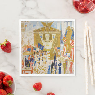 Serviette En Papier Les cathédrales de Wall Street par Stettheimer