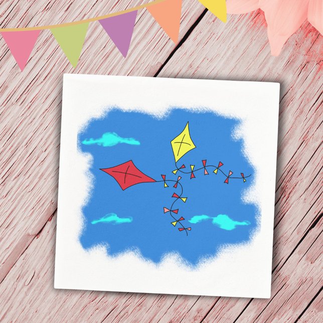 Serviette En Papier Les cerfs-volants dans le ciel bleu (Créateur téléchargé)