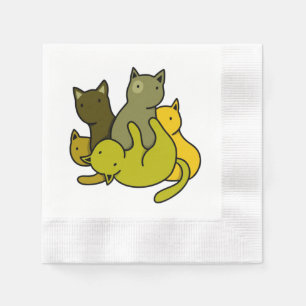 Serviette En Papier Les chatons d'olive