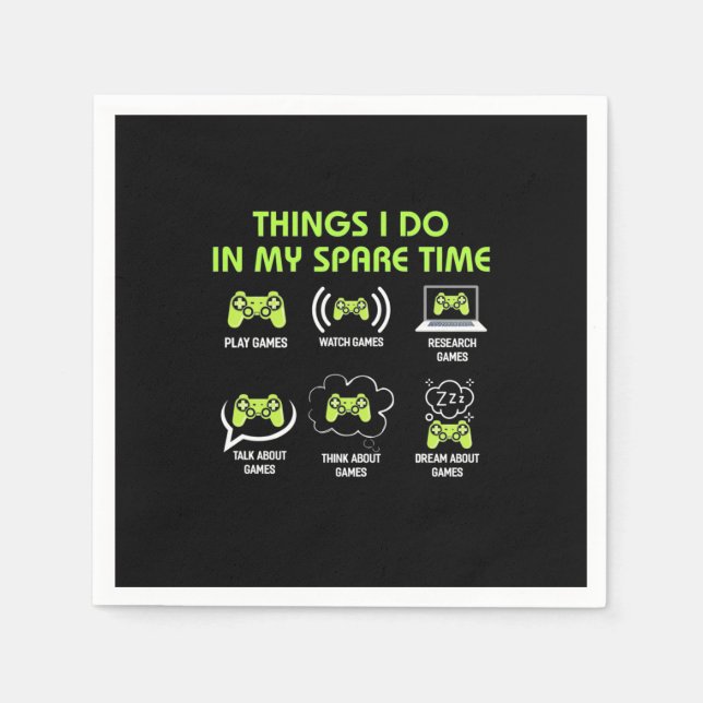 Serviette En Papier Les Choses Que Le Joueur Fait Dans Le Temps De Rec (Devant)