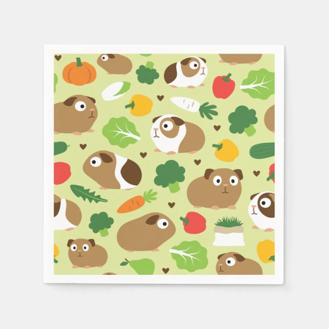 Serviette En Papier Les Cochons De Guinée Et Leurs Traitements (Devant)