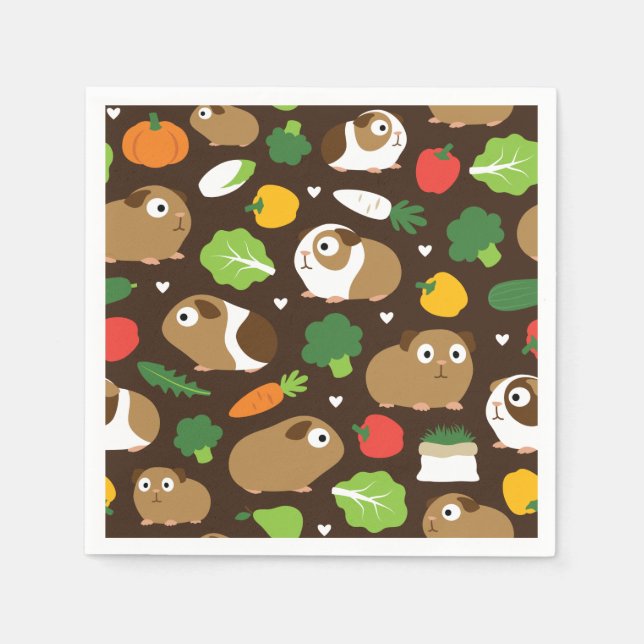 Serviette En Papier Les Cochons De Guinée Et Leurs Traitements (Devant)