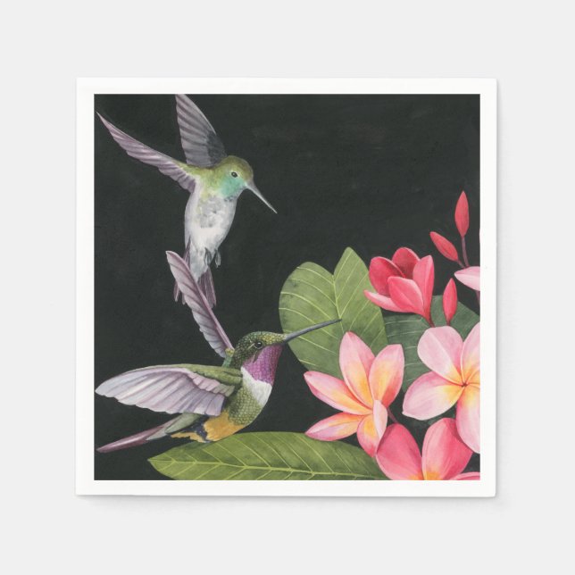 Serviette En Papier Les colibris de la Plumeria (Devant)