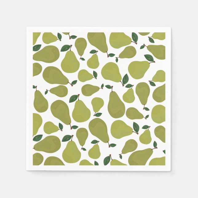 Serviette En Papier Les couples de poires chanceux (Devant)