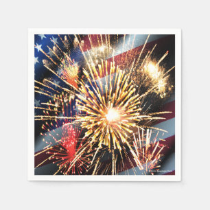 Serviette En Papier Les Etats-Unis diminuent et des feux d'artifice