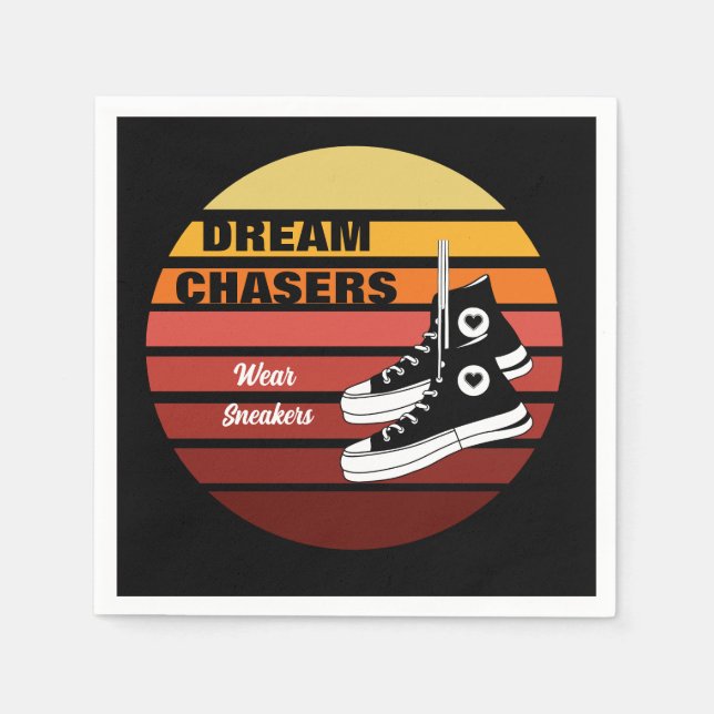Serviette En Papier Les faiseurs de rêves portent des Baskets (Devant)