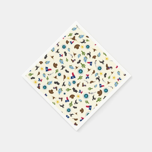 Serviette En Papier Les fameux articles du Texas - l'état étoile solit (Coin)