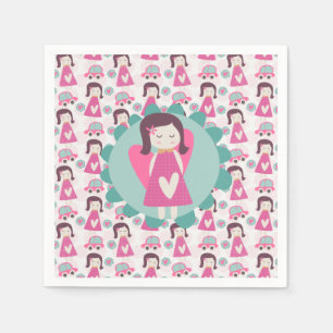 Serviette En Papier Les Filles Se Rendre À Des Endroits