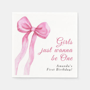 Serviette En Papier Les filles veulent juste être une fête du 1er anni