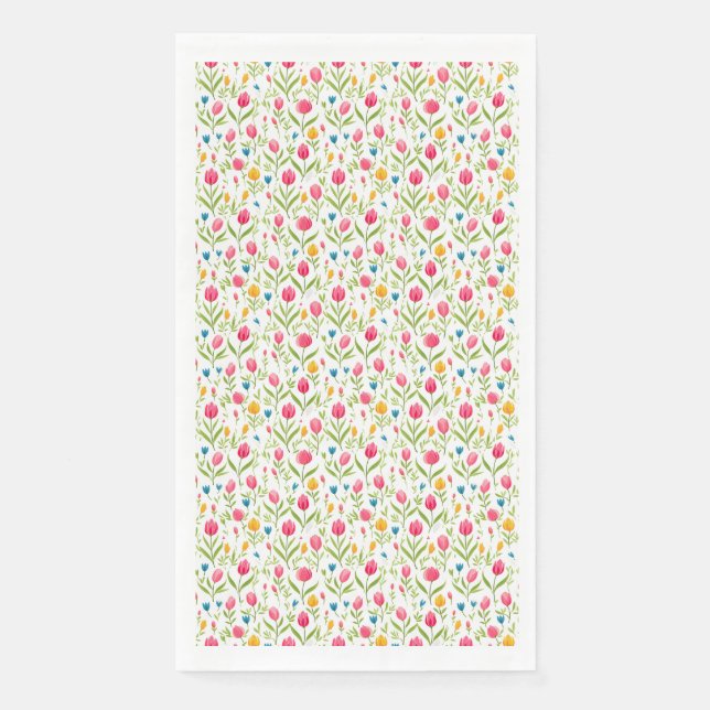 Serviette En Papier Les fleurs nous enseignent la patience (Devant)