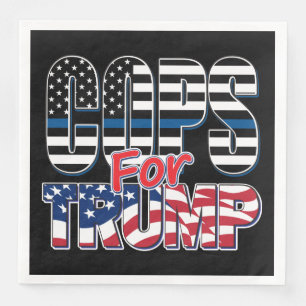 Serviette En Papier Les flics pour Trump - Trump 2020