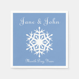 Serviette En Papier Les flocons d'hiver de Periwinkle Napkins