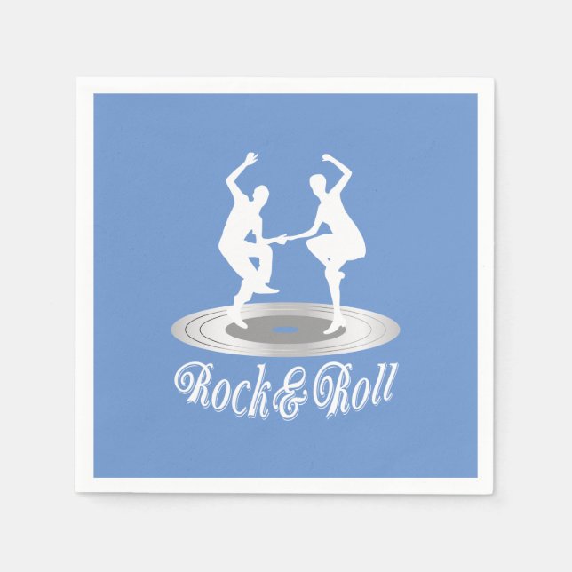 Serviette En Papier Les gens dansent Rock and roll (Devant)