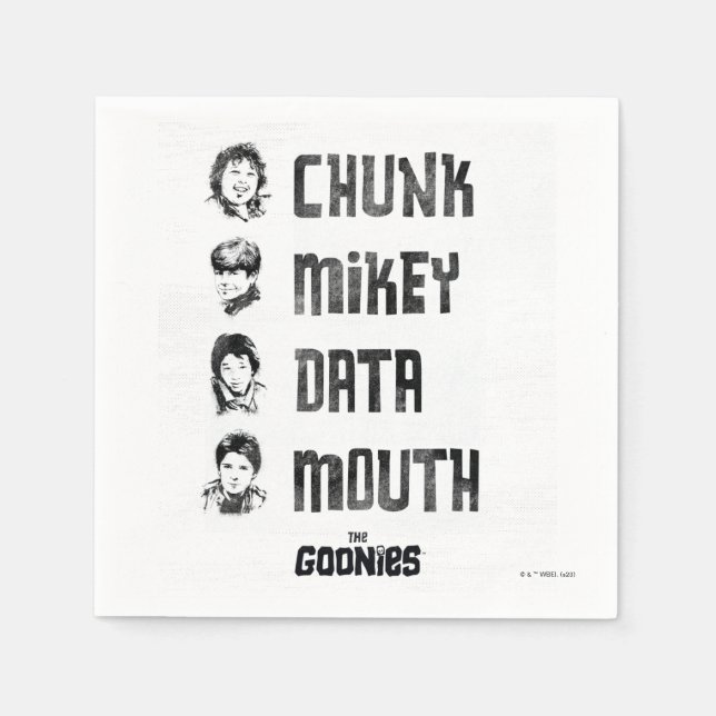 Serviette En Papier Les Goonies | Couche, Mikey, Données, Bouche (Devant)