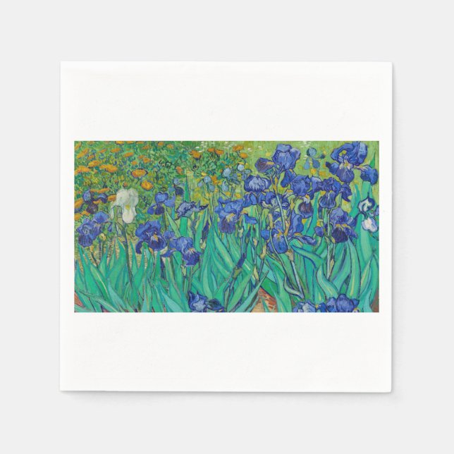 Serviette En Papier Les Iris de Vincent van Gogh (Devant)