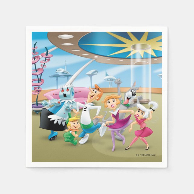 Serviette En Papier Les Jetsons | Family Dance Party (Devant)