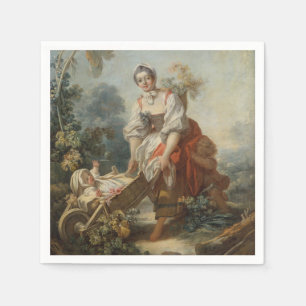 Serviette En Papier Les joies de la maternité par Fragonard