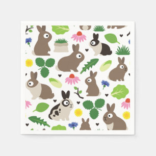Serviette En Papier Les lapins Et Leurs Serviettes De Soins