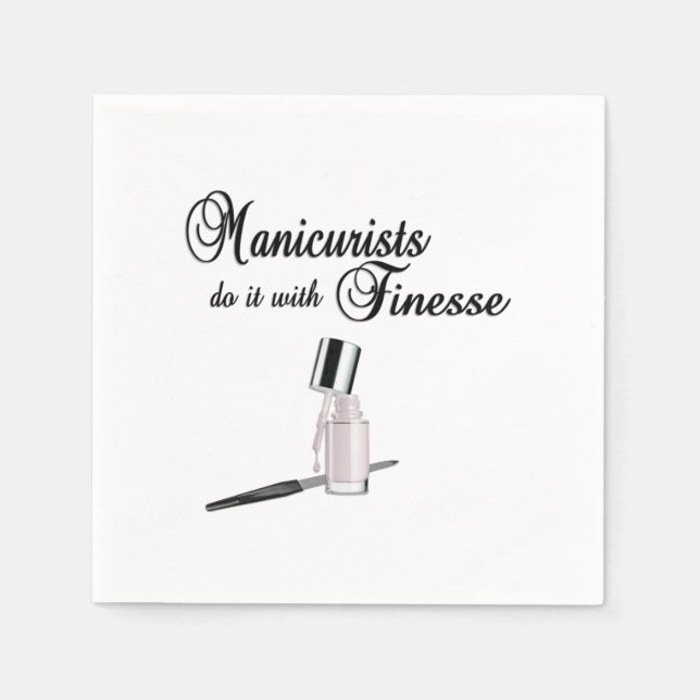 Serviette En Papier Les Manicuristes Le Font Avec Finesse (Devant)