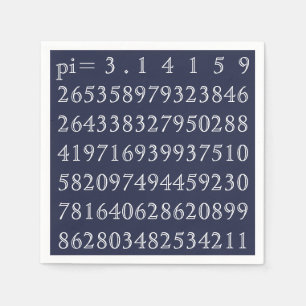 Serviette En Papier Les mathématiques de partie de PiDay de chiffres