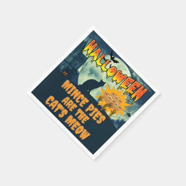 Serviette En Papier Les minces tartes d'Halloween sont la mienne du ch (Coin)