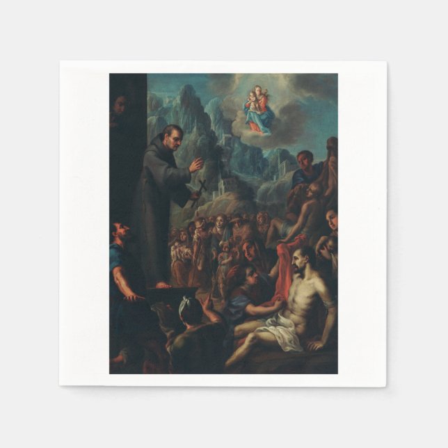 Serviette En Papier Les miracles de Saint-Salvador d'Horta (Devant)