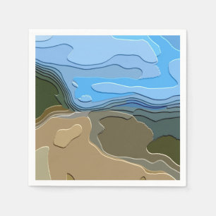 SERVIETTE EN PAPIER LES MONTAGNES