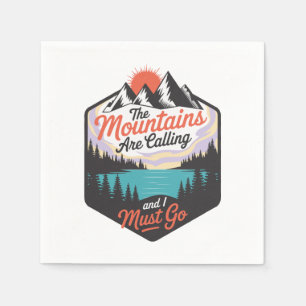 Serviette En Papier Les Montagnes Appelent - Nature Adventure