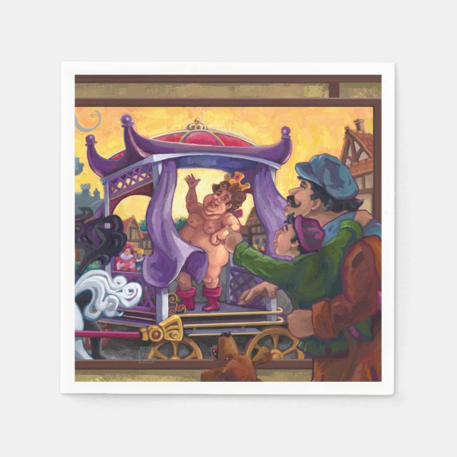 Serviette En Papier Les nouveaux vêtements de l'empereur (Devant)