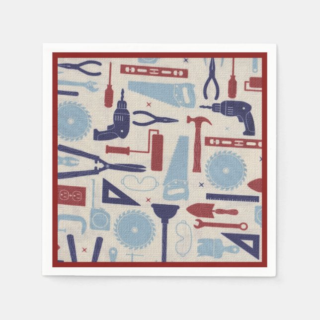 Serviette En Papier Les outils de papa (Devant)