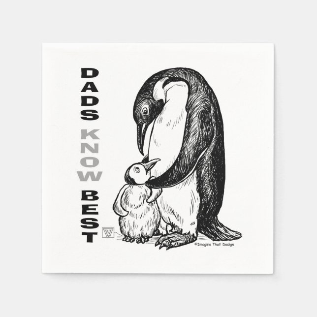 Serviette En Papier Les papas connaissent mieux (Devant)