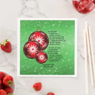 Serviette En Papier Les Paroles De Noël De Carol En Manger