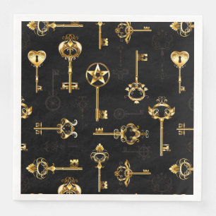Serviette En Papier Les Patters de Seamless avec Golden Keys