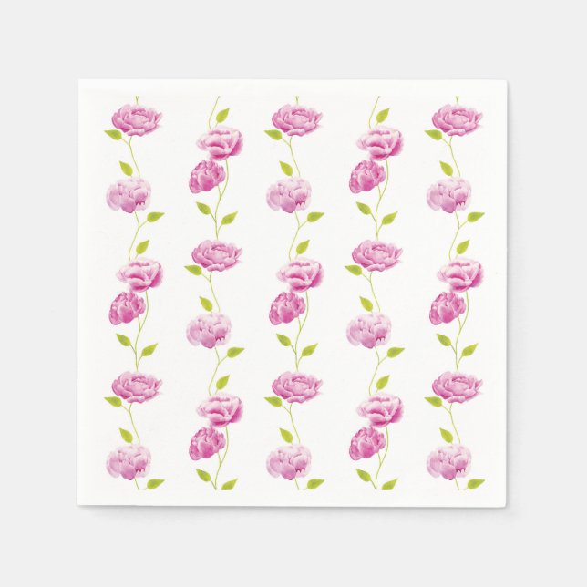 Serviette En Papier Les pivoines de l'Orangerie (Devant)
