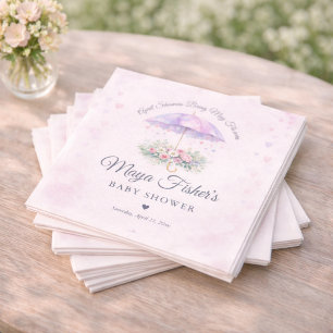 Serviette En Papier Les Pluies d'Avril Amènent les Fleurs de Mai Fête 