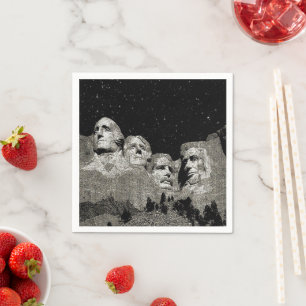 Serviette En Papier Les présidents américains Mount Rushmore,