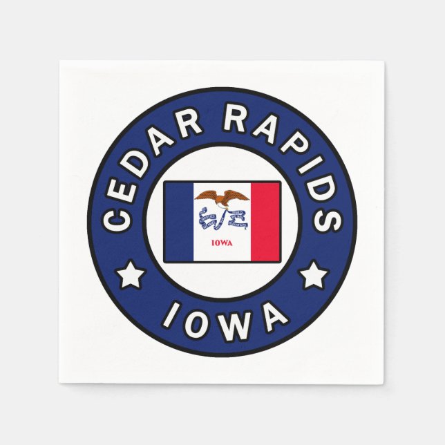 Serviette En Papier Les rapides de cèdre Iowa (Devant)