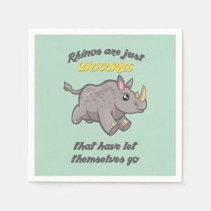 Serviette En Papier Les rhinos sont des licornes