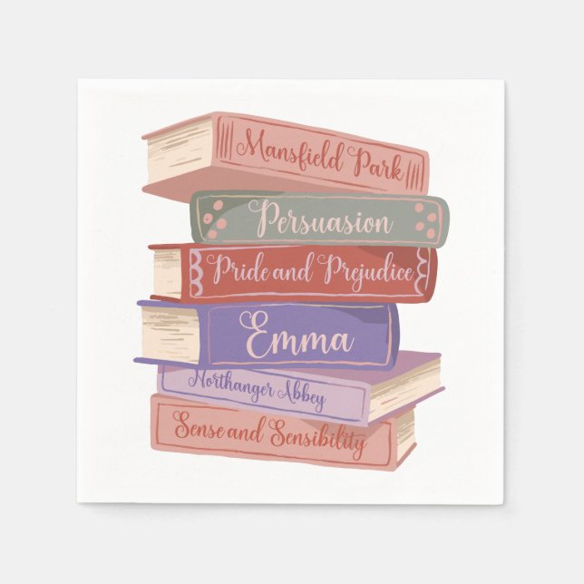 Serviette En Papier Les romans de Jane Austen V (Devant)