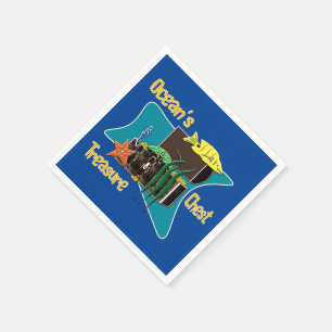 Serviette En Papier Les serviettes au trésor de l'océan