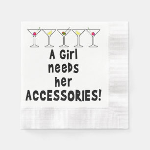 SERVIETTE EN PAPIER LES SERVIETTES DE PAPIER DE COCKTAIL, FILLE A