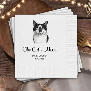 Serviette En Papier Les serviettes de toilette Meow Custom Pet Party d