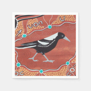 Serviette En Papier Les serviettes Magpie Dreams