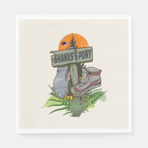 Serviette En Papier Les vieilles bottes de randonnée de poney de Shank