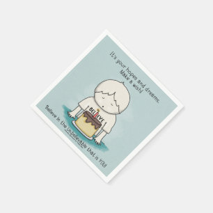Serviette En Papier Les voeux sont des espoirs et des rêves