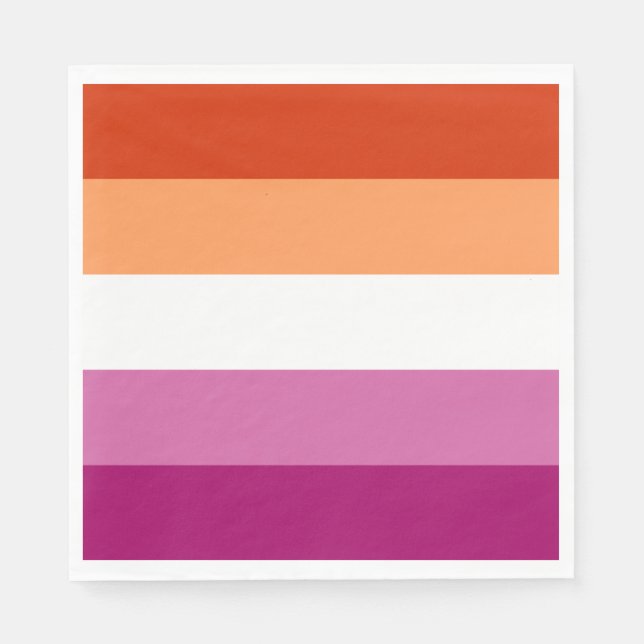 Serviette En Papier Lesbian Pride Flag LGBTQ (Devant)