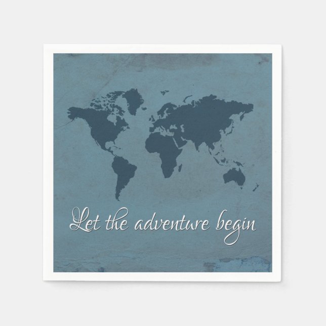 Serviette En Papier Let the adventure begin (Devant)